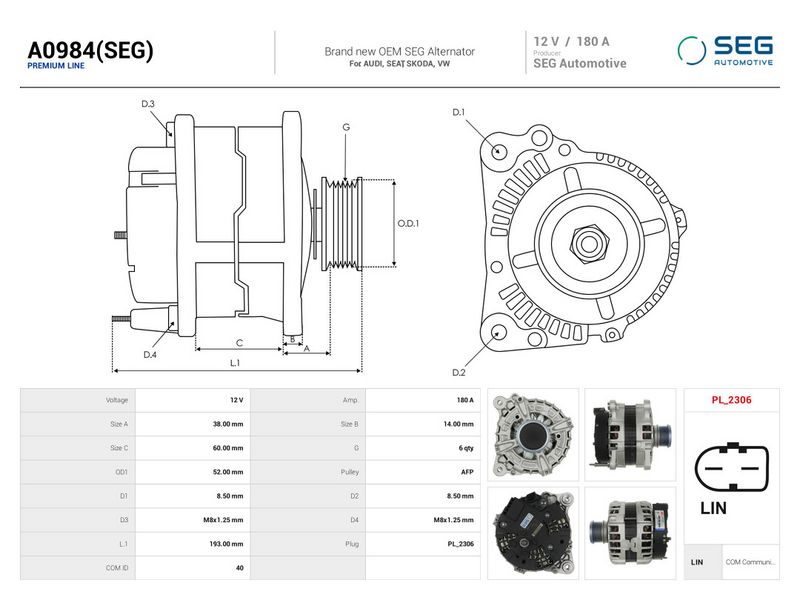 This part match OEM code: 4L903023J