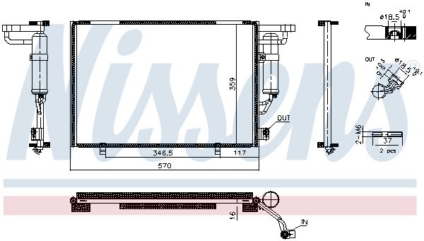 NISSENS Condensor, airconditioning 940983