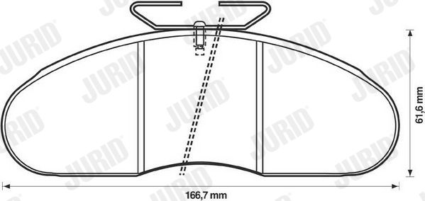 Комплект гальмівних накладок, дискове гальмо, Jurid 571368J