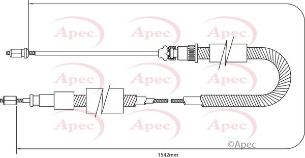 APEC Cable Pull, parking brake CAB1339