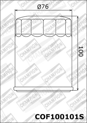 CHAMPION COF100101S Oil Filter