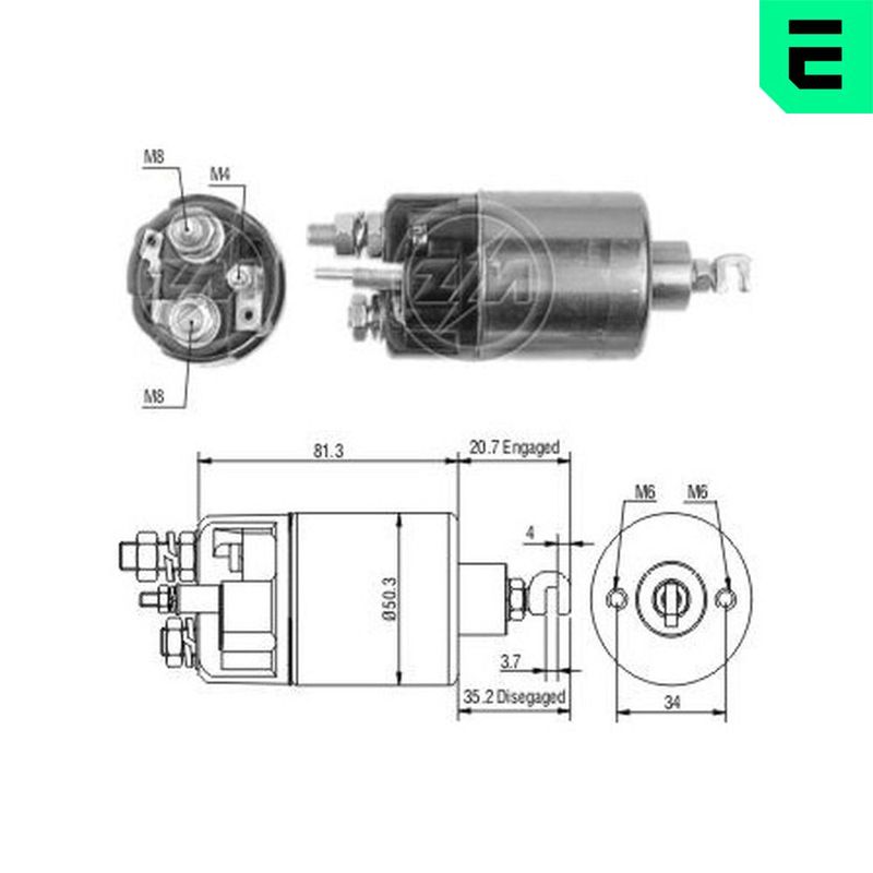 Магнітний перемикач, стартер, Era ZM664