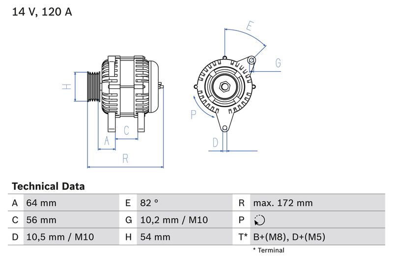 BOSCH generátor 0 986 046 140