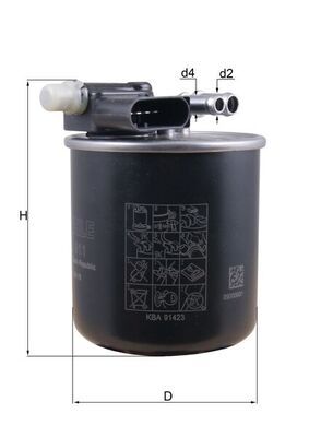 Фільтр паливний MB 1.8-3.5 CDI 10- (вир-во KNECHT-MAHLE)