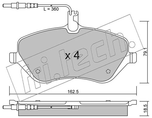 fri.tech. 617.0 Brake Pad Set, disc brake