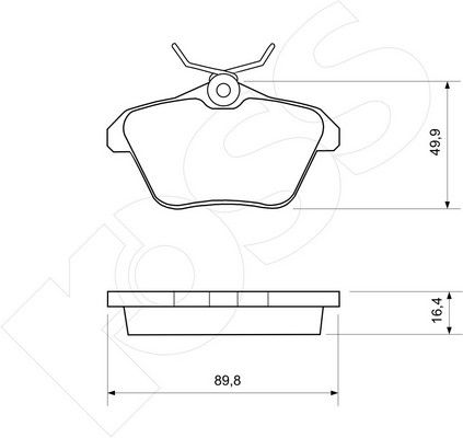 1-GNC R-680 - Brake Pad Set, disc brake