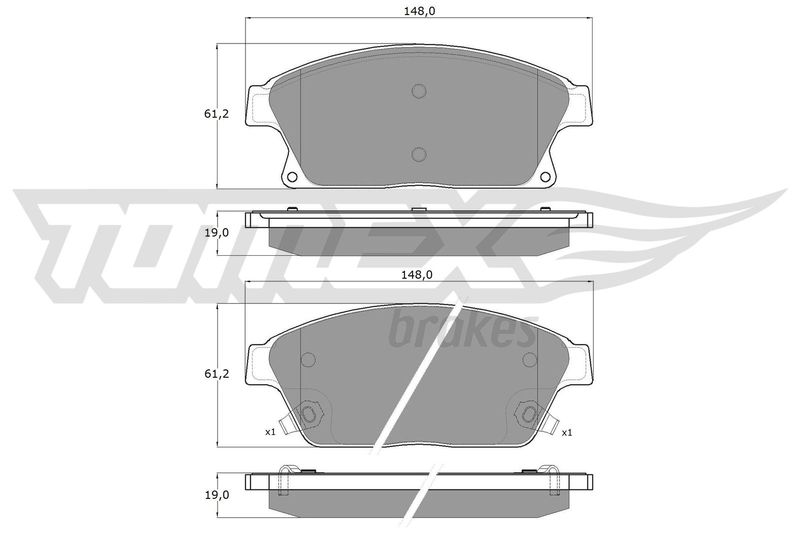 TOMEX Brakes fékbetétkészlet, tárcsafék TX 16-51