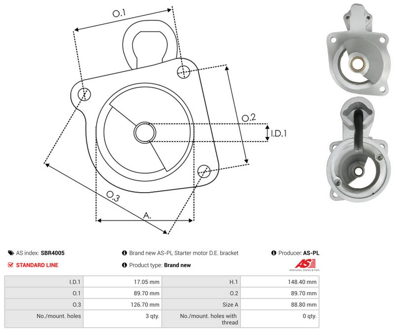AS-PL SBR4005 Starter Lid, carburettor