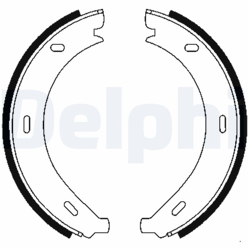 Комплект гальмівних колодок, стоянкове гальмо, Delphi LS1902