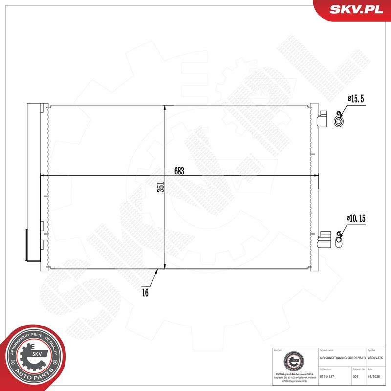 Kondensaator, kliimaseade, ESEN SKV 86SKV376