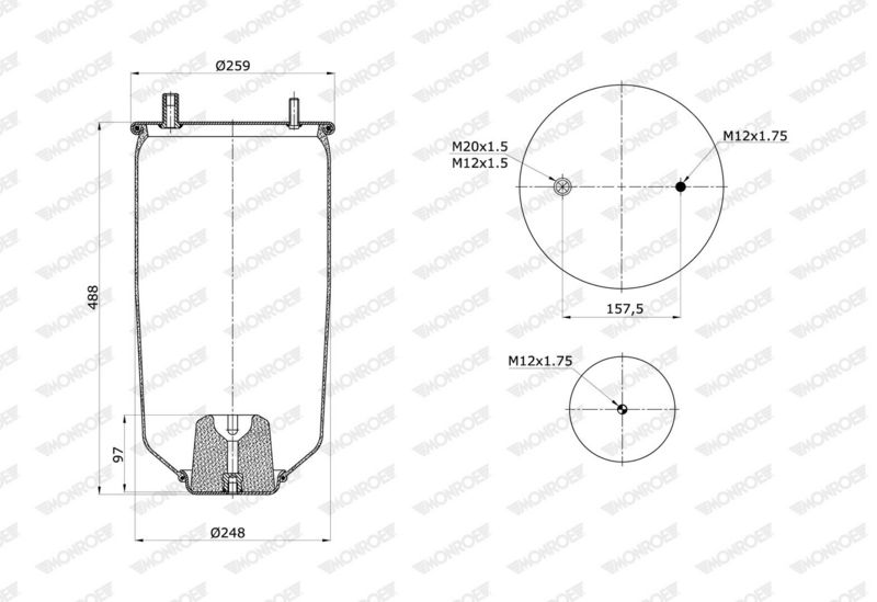 Mech, pneumatické odpružení ASP2071