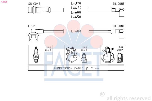 FACET Bougiekabelset 4.8539