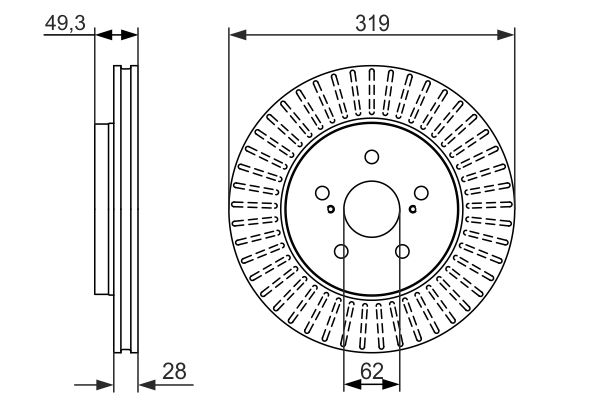 BOSCH 0 986 479 722 Brake Disc