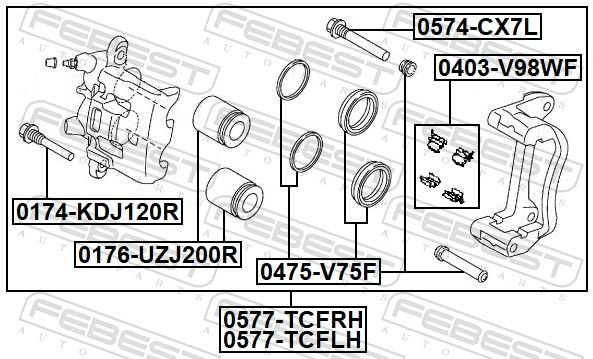 FEBEST 0577-TCFRH Brake Caliper