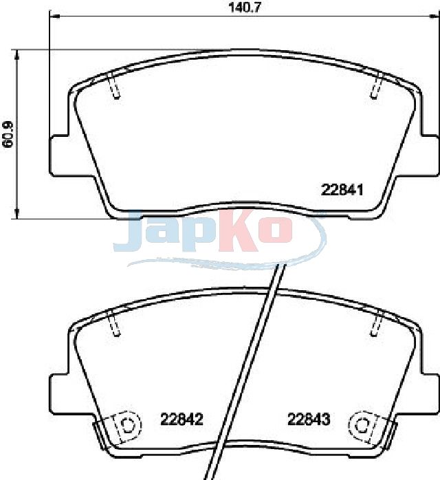 JAPKO 50K35 Brake Pad Set, disc brake