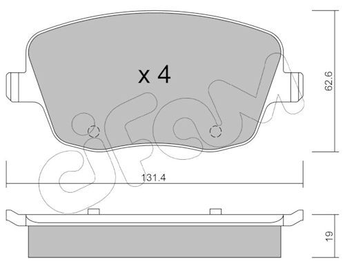 Set placute frana,frana disc 822-547-0 CIFAM