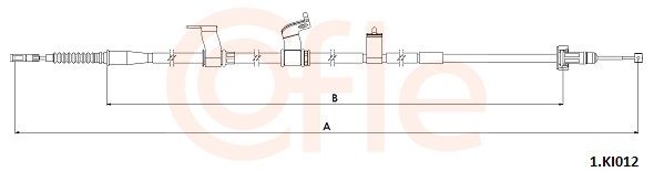 Тросовий привод, стоянкове гальмо, Cofle 1.KI012