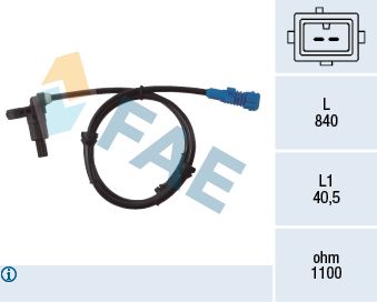 Датчик, кількість обертів колеса, Fae 78022