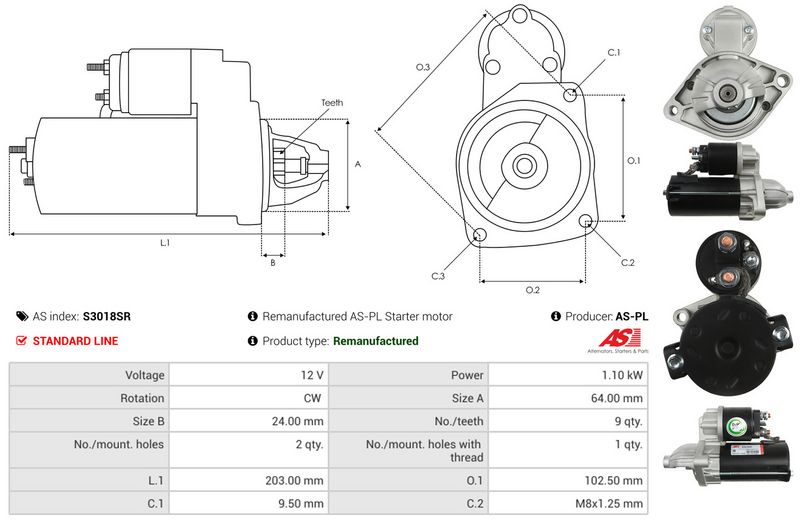 AS-PL S3018SR Starter