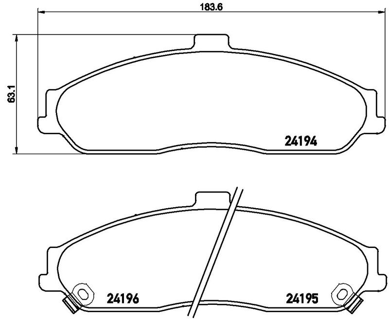 BREMBO P10052 Brake Pad Set, disc brake