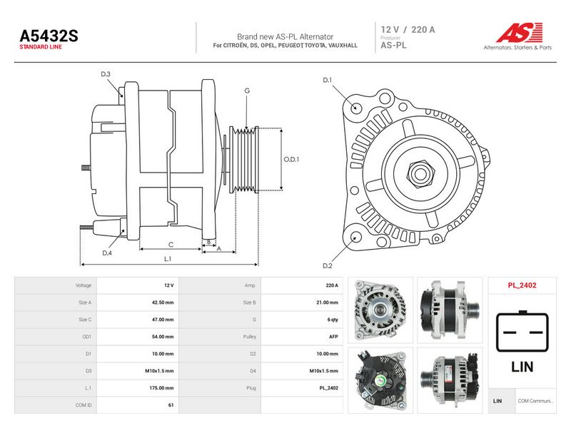 This part match OEM code: A003TV0281