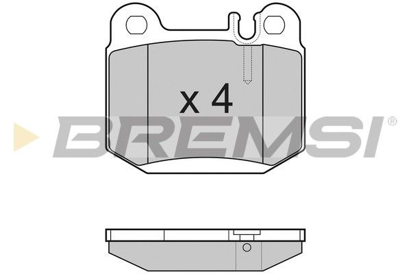 Комплект гальмівних накладок, дискове гальмо, Bremsi BP3177