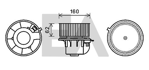 Motor eléctrico, ventilador habitáculo