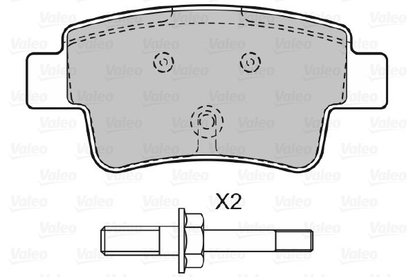 VALEO 598722 Brake Pad Set, disc brake