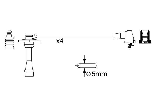 BOSCH дроти ВВ Corolla 1.4 -2000