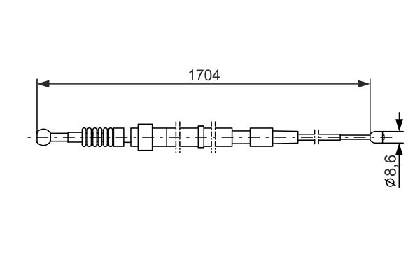 Bosch Cable Pull, parking brake 1 987 477 818