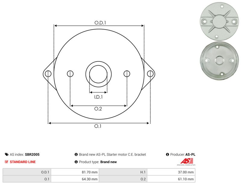AS-PL SBR2005 Starter Lid, carburettor