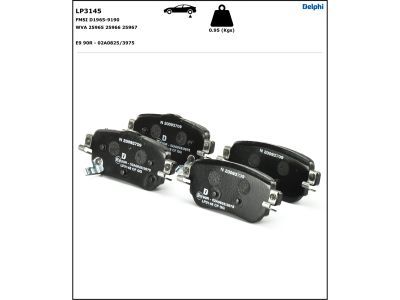 DELPHI LP3145 Brake Pad Set, disc brake
