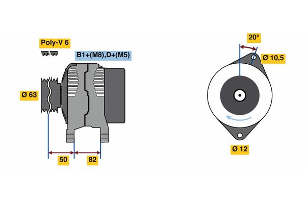 BOSCH Dynamo / Alternator 0 986 049 420