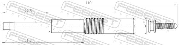 Свічка розжарювання, Febest 12642-001