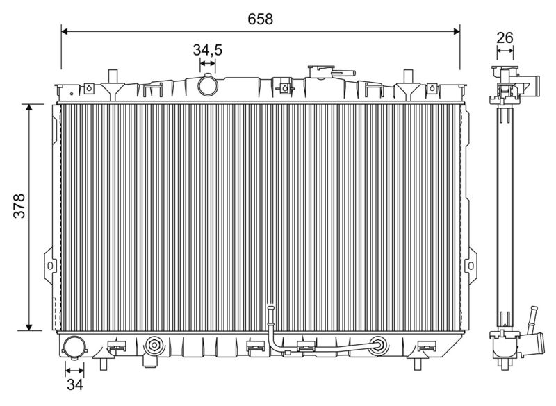 Radiator, racire motor 701206 VALEO