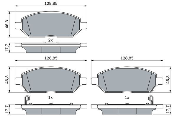 BOSCH OPEL колодки гальмівний передній Karl 1,015-