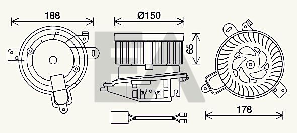 Motor eléctrico, ventilador habitáculo