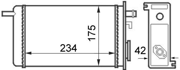 MAHLE Hőcserélő, belső tér fűtés AH 44 000S