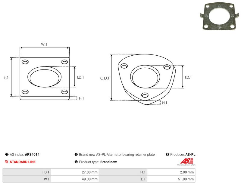 AS-PL ARS4014 Repair Set, alternator