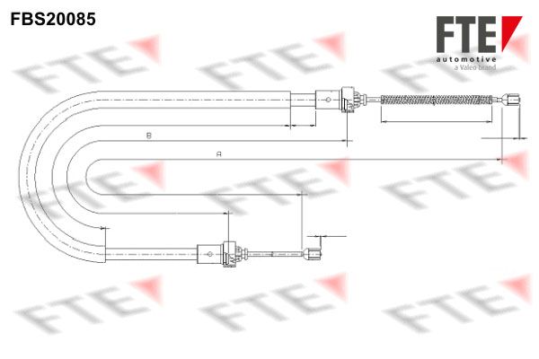 FTE huzal, rögzítőfék 9250593