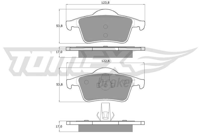 TOMEX Brakes fékbetétkészlet, tárcsafék TX 14-05