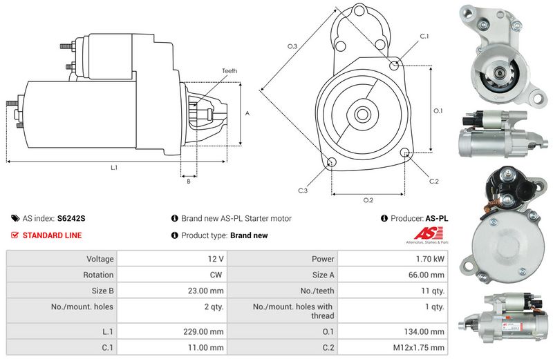 AS-PL S6242S Starter