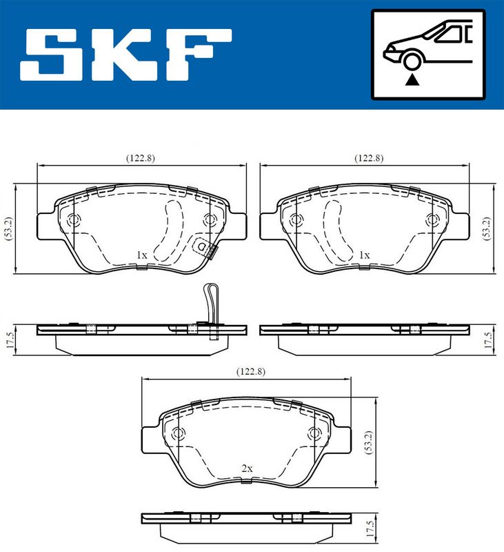 SKF VKBP 80017 A Brake Pad Set, disc brake