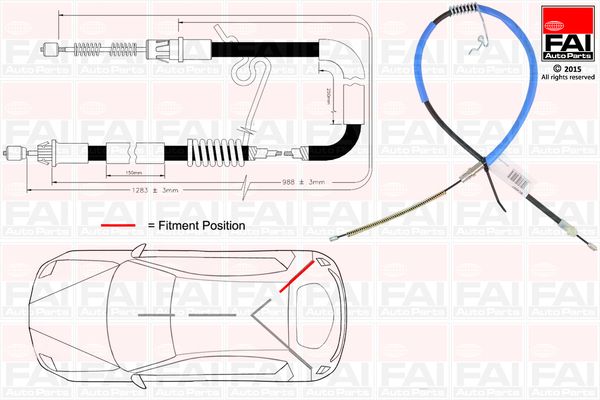FAI AutoParts huzal, rögzítőfék FBC0055