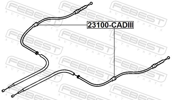 FEBEST 23100-CADIII Cable Pull, parking brake