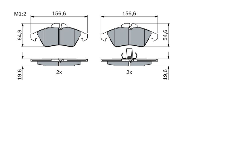 BOSCH 0 986 424 218 Brake Pad Set, disc brake