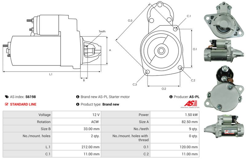 AS-PL S6198 Starter