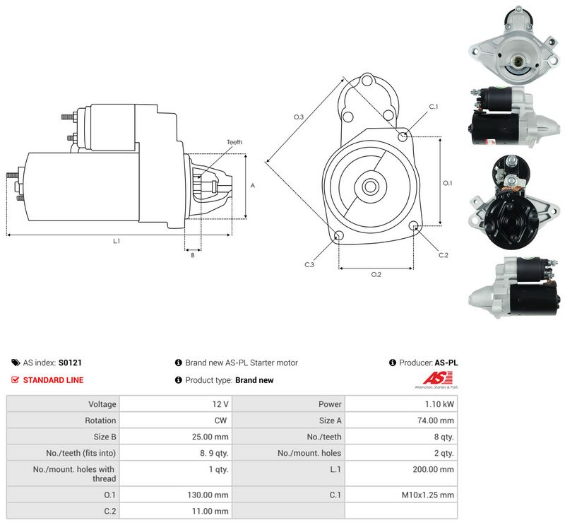Starter, AS-PL S0121