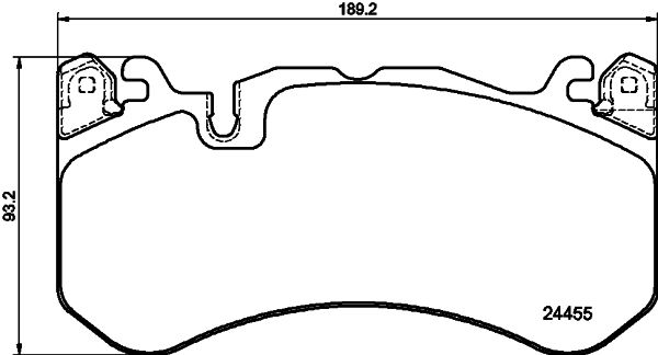 Комплект гальмівних накладок, дискове гальмо, Hella 8DB355025-011