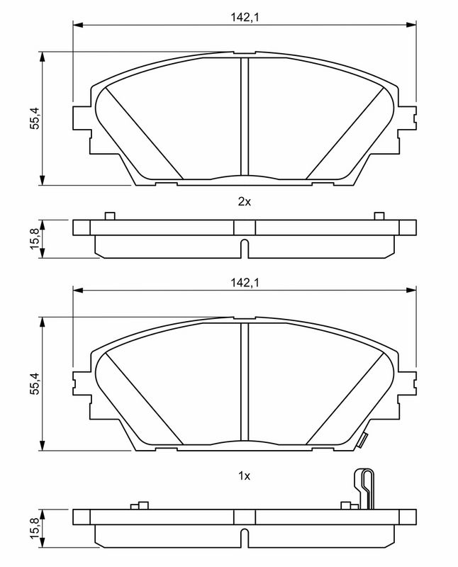 BOSCH 0986494804 Brake Pad Set, disc brake